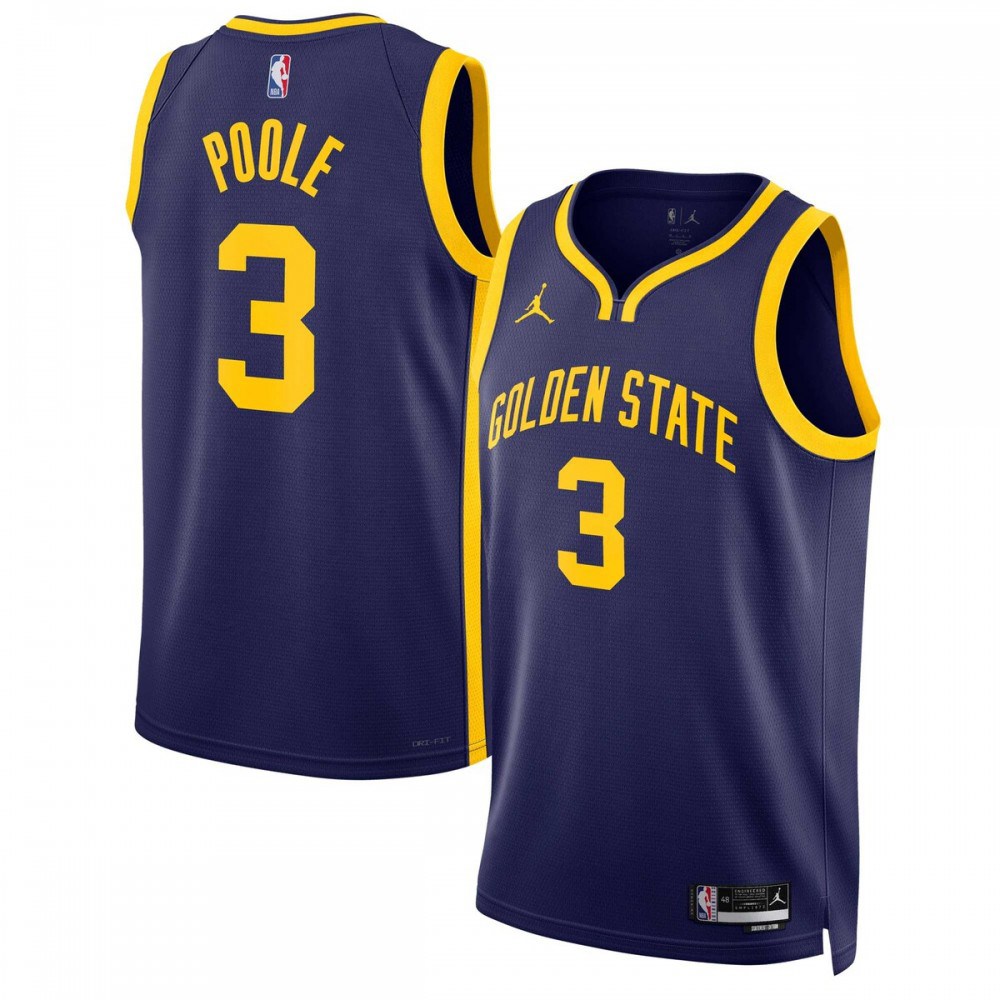 Jordan Poole Golden State Warriors Jordan Brand 2022/23 Statement Edition Swingman Jersey - Navy-Pro Kit Vault | Brand New 26/27 Sports Jerseys